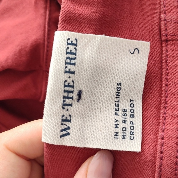 NWT Free People In My Feelings Mid Rise Crop Boot Pants Size Small Retail $128 - Picture 5 of 6